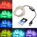 Світлодіодна розумна гірлянда Smart Роса RGB 100 LED з Bluetooth для ялинки від USB 10м — фото 4