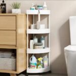 Кутовий стелаж для ванної кімнати 4 яруси, на коліщатках (85х28х22см),Corner storage rack — фото 2