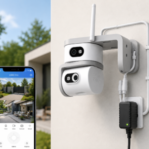 Вулична камера SmartHD Ai08+ 4G / Камера відеоспостереження V380pro / Поворотна камера з двома об'єктивами