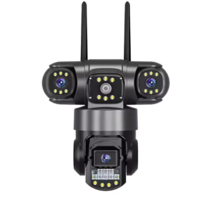 Вулична поворотна Wi-Fi IP-камера відеоспостереження EVKVO SC28 V380 Pro — 3 Лінзи — 16MP