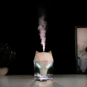 Білий Зволожувач повітря портативний WOLF Air Humidifier, аромадифузор електричний з