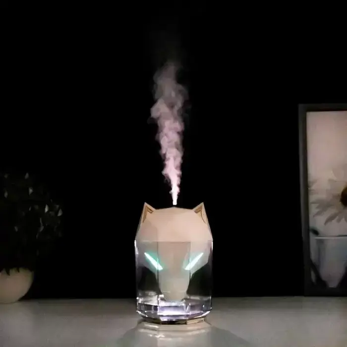 Білий Зволожувач повітря портативний WOLF Air Humidifier, аромадифузор електричний з