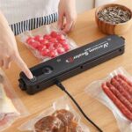 Вакууматор Vacuum Sealer вакуумний пакувальник для їжі, побутовий вакууматор чорний — фото 6