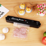 Вакууматор Vacuum Sealer вакуумний пакувальник для їжі, побутовий вакууматор чорний — фото 3
