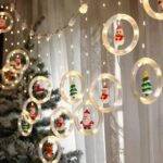Гірлянда штора круги та кулі, загальний вигляд