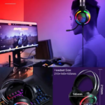 Ігровий комплект клавіатура та миша навушники килимок 4в1 Linmoni TF-400 Kit з RGB — фото 3